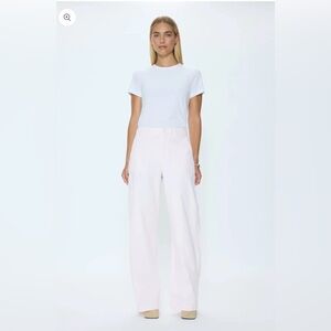 NWOT Pistola WREN RELAXED STRAIGHT UTILITY PANT - ICE PINK size 24 cotton